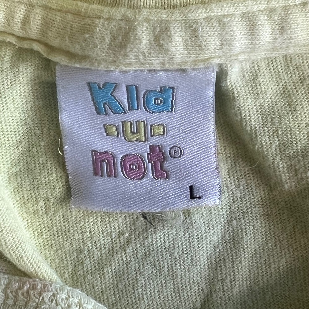 Kid U Not Pink Blue Purple Yellow Tie‎ Dye Butterfly Graphic T Shirt Girls Large - Picture 3 of 5